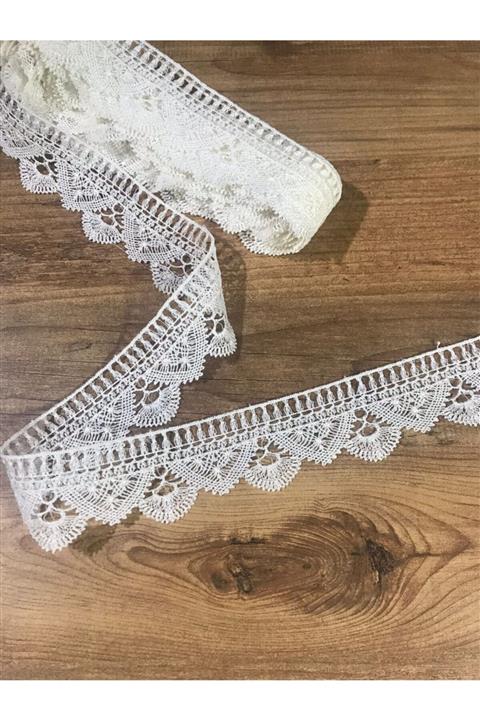efem gipür Geniş Iğne Oyası Ekru Güpür Bant