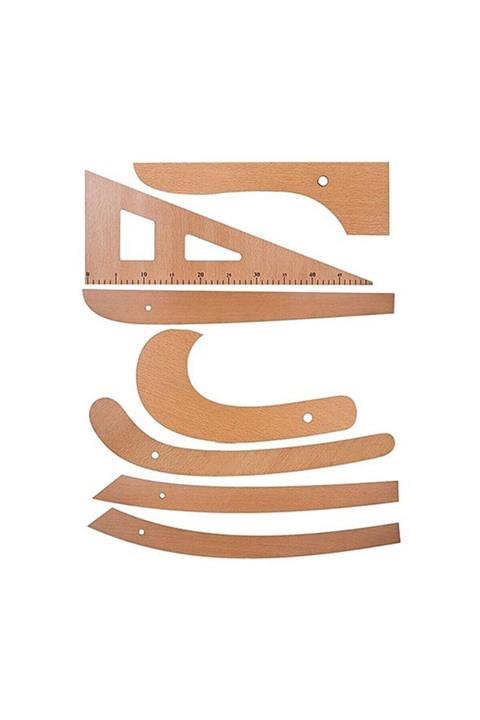 FDM Cetvel Riga Takımı Tahta 7'li Set