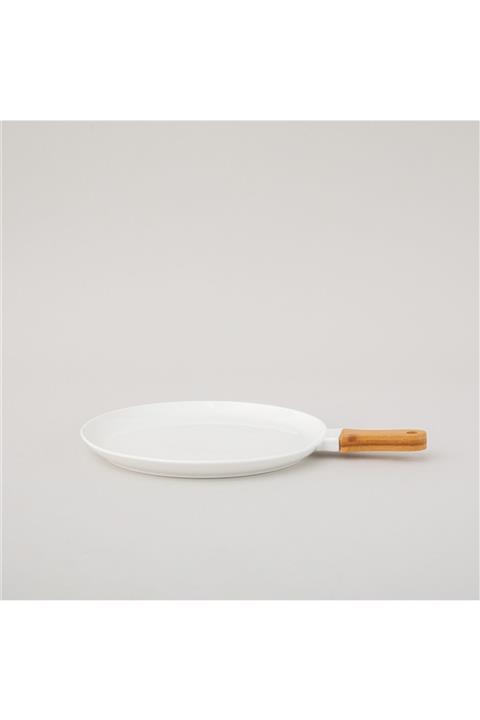 Chakra Iconic Bambu Saplı Büyük Boy Yuvarlak Servis Tabağı 36x25 Cm