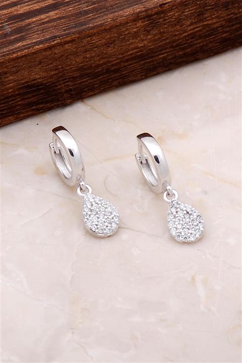 Sümer Telkari Damla Sallantılı Gümüş Halka Küpe 4922