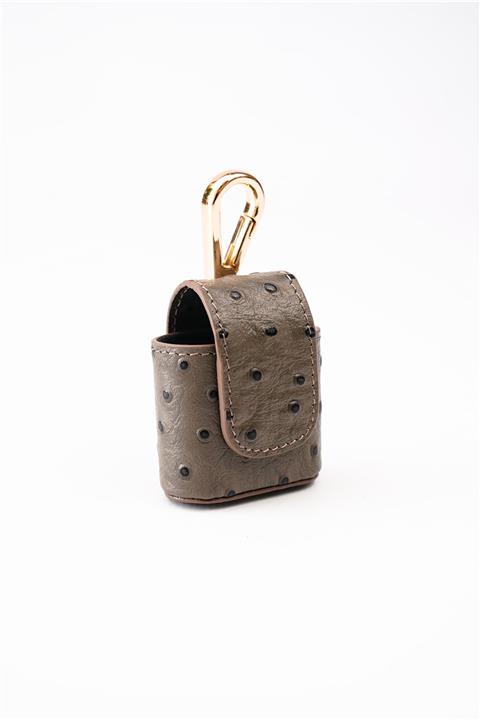 HMA Accessories Gri Uyumlu  Airpods Deri Kılıf