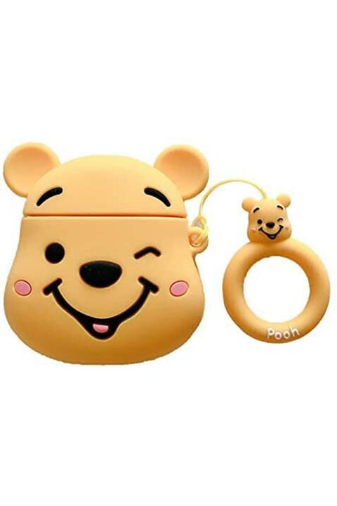 Bilişim Aksesuar Sevimli Winnie The Pooh Airpods Kılıfı 1. ve 2. Nesil Uyumlu