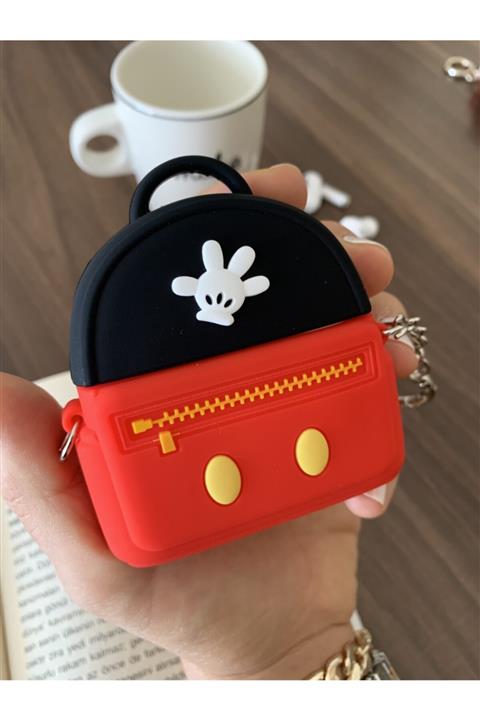 kılıfbenim Sevimli Kırmızı Çanta Airpods Pro Uyumlu Silikon Koruma Kılıf