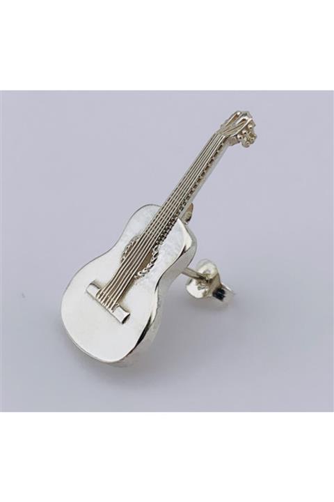BUTİK GÜMÜŞ Gümüş Klasik Gitar Tek Küpe (1,3cm X 2,8cm) (bg-kp-162)