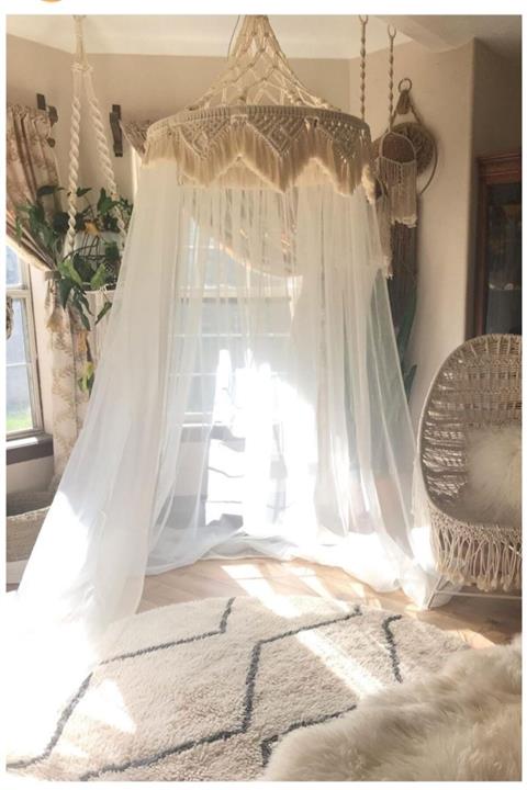 Eda Tasarım Makrome Hayal Tül Cibinlik 80cm Çap