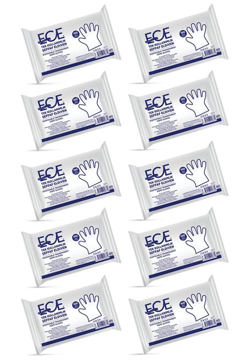 Ece Tek Kullanımlık Şeffaf Eldiven 1000'li