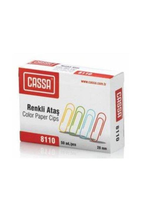 Cassa 8110 Plastik Kaplı Ataş 25 Mm Renkli 50'li