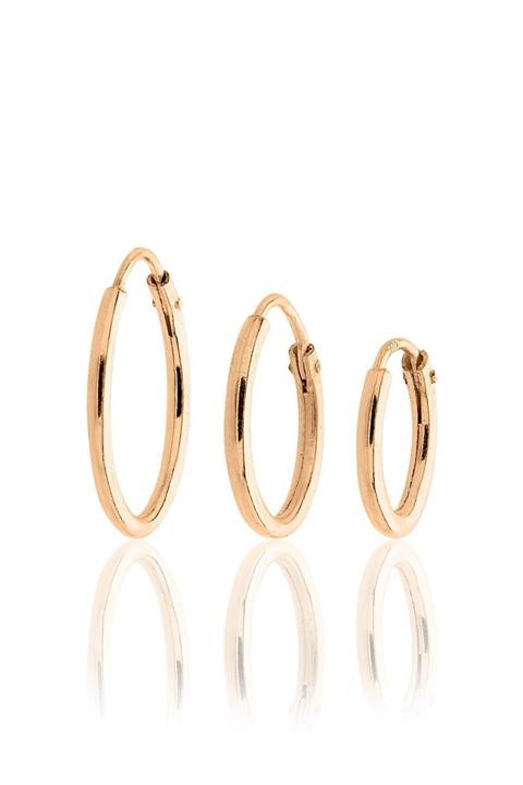 Hicret Gümüş Halka Model Şarnel Üçlü Gümüş Kadın Küpe