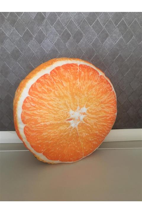 ZANOY Meyve Desenli Portakal Sandalye Minderi