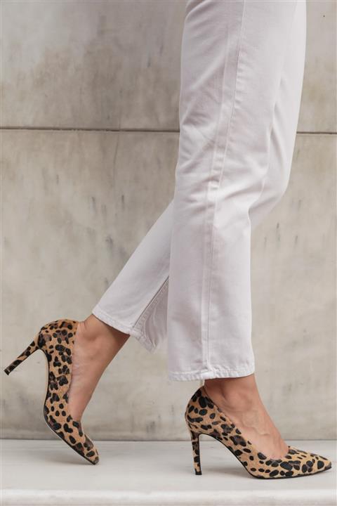 Mio Gusto Basic Leopar Desen Stiletto