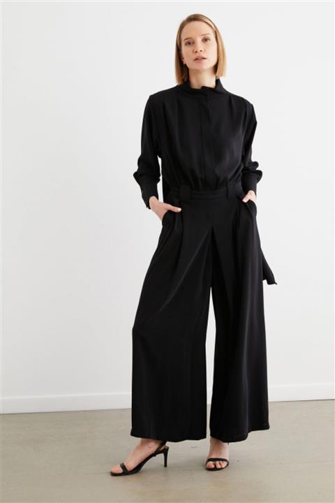 TERZİ DÜKKANI Kadın Siyah Monica Krep Tulum