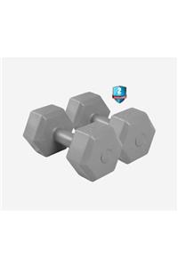 Dynamic Vınyl Dumbbell 8kgx2 Dambıl Gri Set