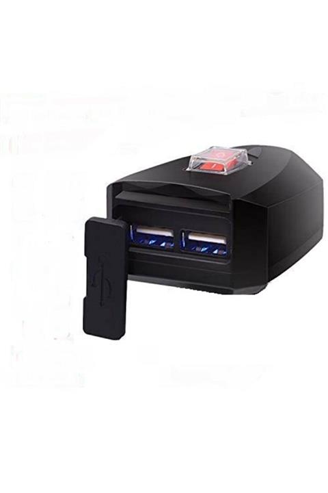 ULTRATEKNO Motorsiklet Çift Usb Telefon Şarj Cihazı Elektrik Kablolu 12v - Su Geçirmez