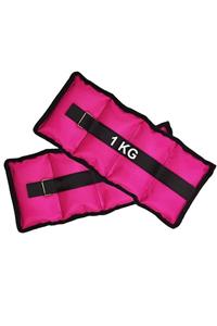 Jet El Ve Ayak Bilek Ağırlığı 2x1 Kg Kum Torbası Korsesi Ağırlık Kas Güçlendirmek Pilates 1kg Pembe Set