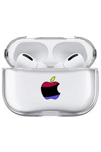 Apple Airpods Pro Kılıfı Desenli Şeffaf Sert Kapak - Renkli .