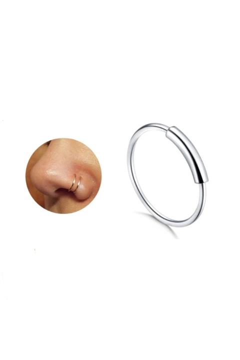 Jaida Moda Unisex Gri 316l Cerrahi Çelik Kilitli Halka Hızma