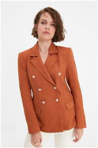 TRENDYOLMİLLA Camel Düğme Detaylı Blazer Ceket TWOAW21CE0345