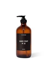 Tzc Desing Amber Kahverengi Cam Şişe El Sabunu Hand Soap 500 Ml Siyah Etiketli