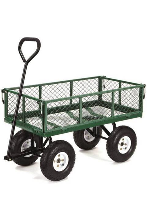 Bahçem Metal Yük Taşıma Arabası Havalı 4 Tekerlekli