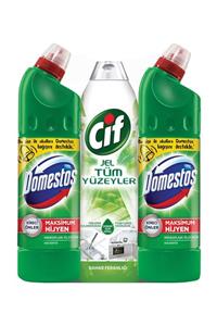 Domestos Dağ Esintisi 2'li + Cif Tüm Yüzeyler İçin Jel 750 ml