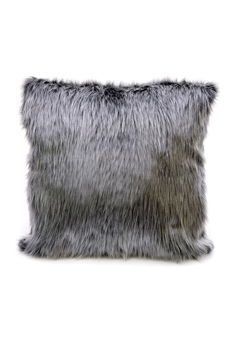 Cango Home Peluş Kırlent Kılıfı - Gri