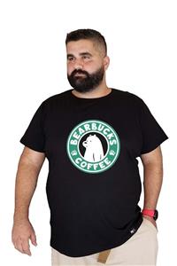 Xanimal Baskılı Bearbucks Büyük Beden Pamuklu T-shirt Masum Panda 3xl 4xl 5xl 6xl 7xl