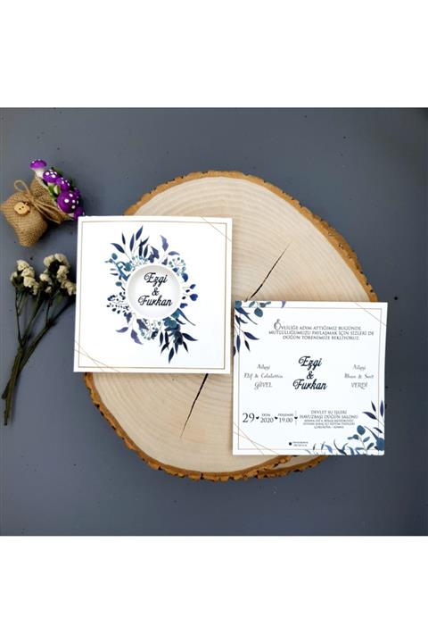 ANKA DAVETİYE Liva Zeytin Dallı Davetiye