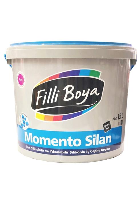 Filli Boya Momento Silan Yıkanabilir Silikonlu Ipeksi Parlak Iç Cephe Boyası 15 Lt Andezit10