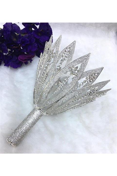 Gelince Alışveriş Kadın Gri Gelin Çiçekliği