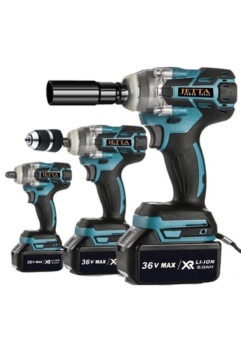 Jetta Power Tools Profesional Çelik Şanzıman Kömürsüz Şarjlı Somun Sıkma Uç