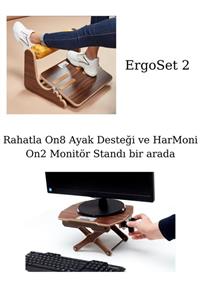 Koltana Ergonomi Rahatla On8 Ayak Desteği + Harmoni On2 Yükseklik Ayarlı Monitör Sehpası