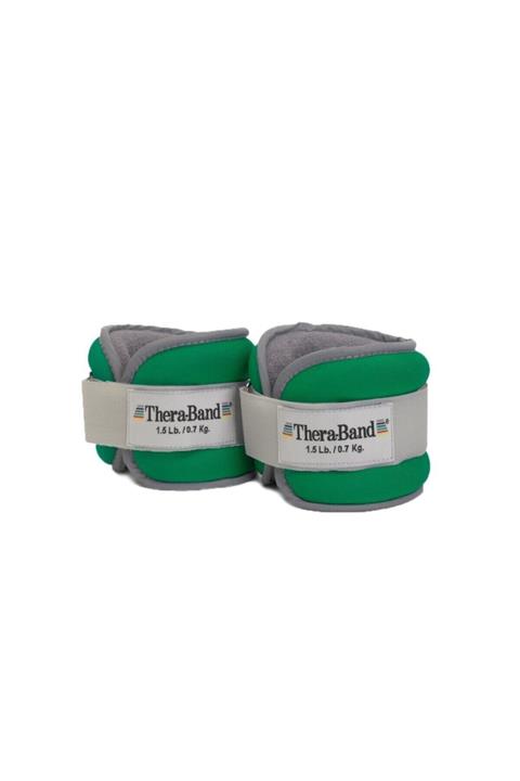 THERABAND Thera-band Ankle Wrist Weights, 0,7 Yeşil Çift, El Bilek Ayak Bileği Ağırlık Torbası