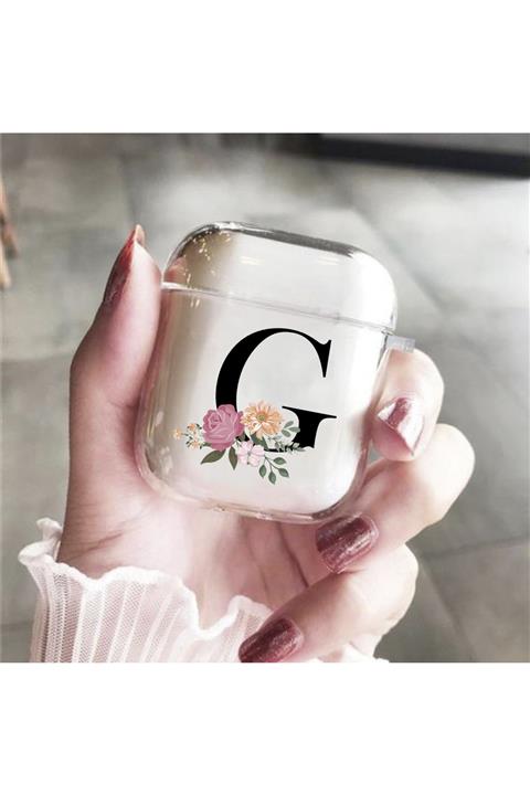 shoptocase G Harfli Premium Silikonlu Şeffaf Airpod Kılıfı