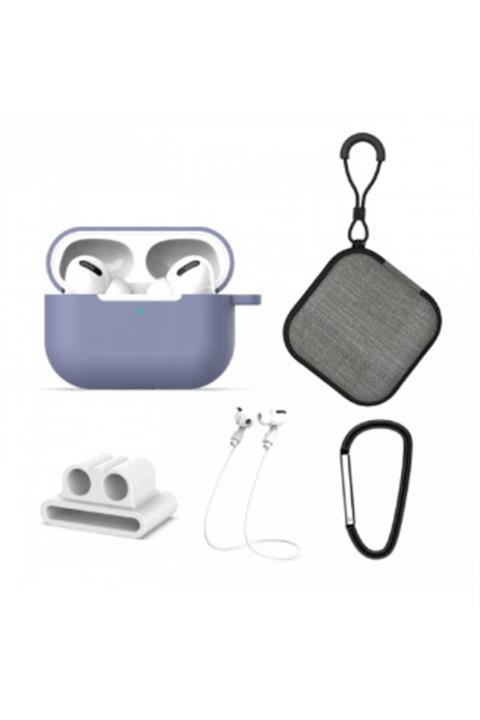ASQOM Ally 5 In 1 Airpods Pro Kulaklık Kılıfı Ve Kulaklık Koruma Çantası Full Set