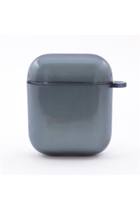 shoptocase Füme Renk Detaylı Şeffaf Airpods Uyumlu Kılıf
