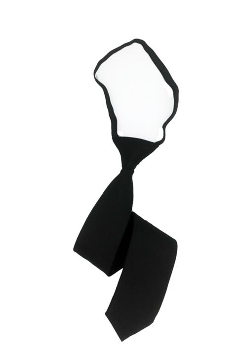 Stone Ünisex Lastikli Siyah Kravat Oxford Kumaş (kuş Gözü Desenli)