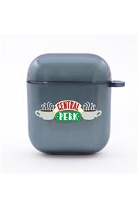 shoptocase Central Perk Friends Detaylı Füme Renk Airpods Kılıfı