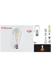 Cata Ct-4353 8 W Uzun Flament Rustik Led Ampul 1080 Lümen