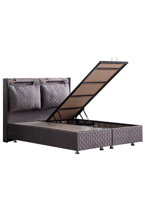 Setay Madrid Baza Başlık Seti, Antrasit Gri