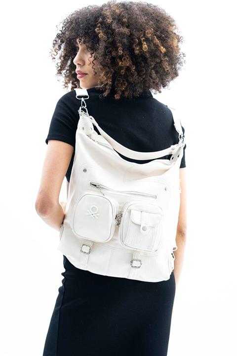 United Colors of Benetton Benetton Kadın Sırt Çantası Beyaz Bnt422