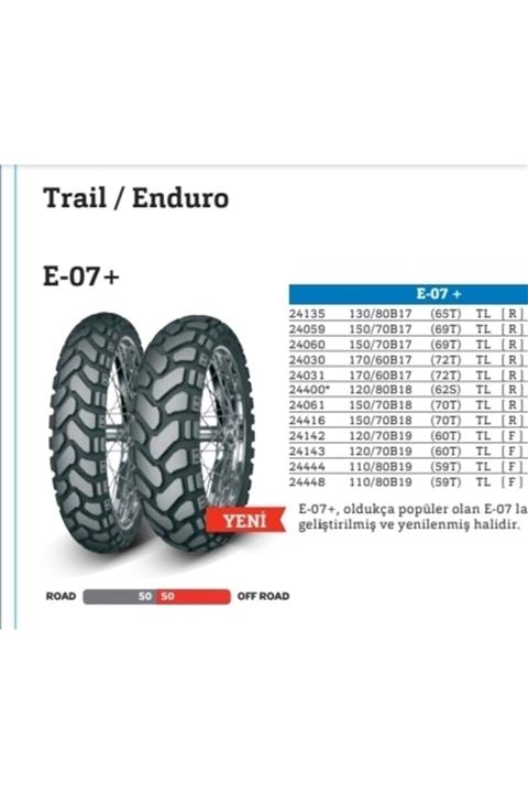 Mitas Honda Crf250l Takım 90/90b21 E07 120/80b18 E07 (2021 ÜRETİM)