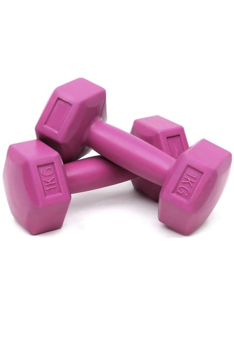BUSSO 1 Kg Dambıl 1Kgx2Adet Dumbell Ağırlık Pilates Seti Kondisyon Spor Aleti