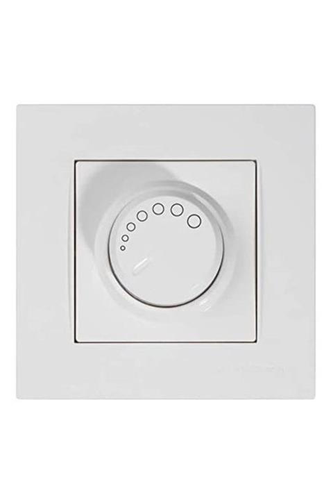 Mutlusan Rita Serisi Rl Işıklı Dimmer Anahtar(çerçeve Dahil)(600w)-beyaz
