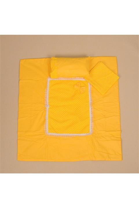 CALBAN STORE Sarı Fiyonklu Sürpriz Bebek Yastığı