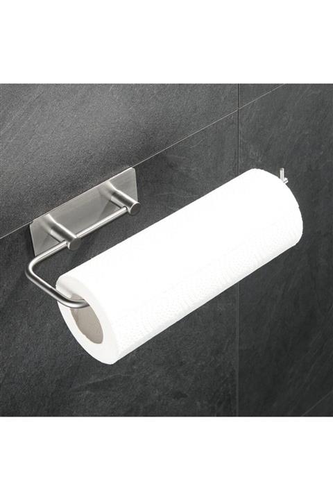DELTAHOME Paslanmaz Çelik Kağıt Rulo Havluluk Askı - Yapışkanlı Sistem - Inox