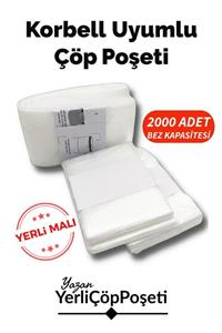 Korbell 15/16lt Uyumlu Yerli Malı Poşet - 4 Paket - 2000 Adet Bez Kapasitesi