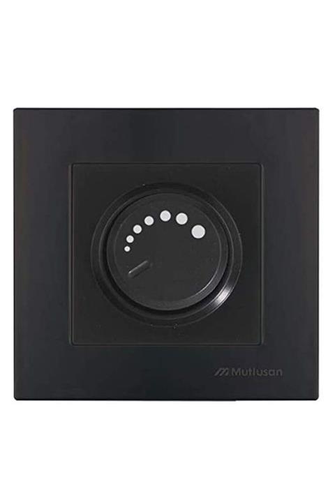 Mutlusan Rita Serisi Rl Işıklı Dimmer Anahtar(çerçeve Dahil)(600w)-siyah