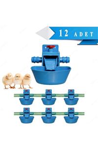 Endiket Tavuk Civciv Suluğu 12 Adet Otomatik Akıllı Tavuk Suluk Hindi Gezen Tavuk Kanatlı Bıldırcın Kümes