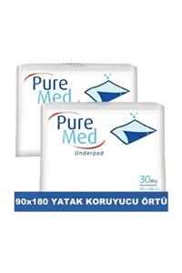 Puremed 90x180cm Hasta Altı Bezi Serme Yatak Koruyucu 30'lu X 2 Paket