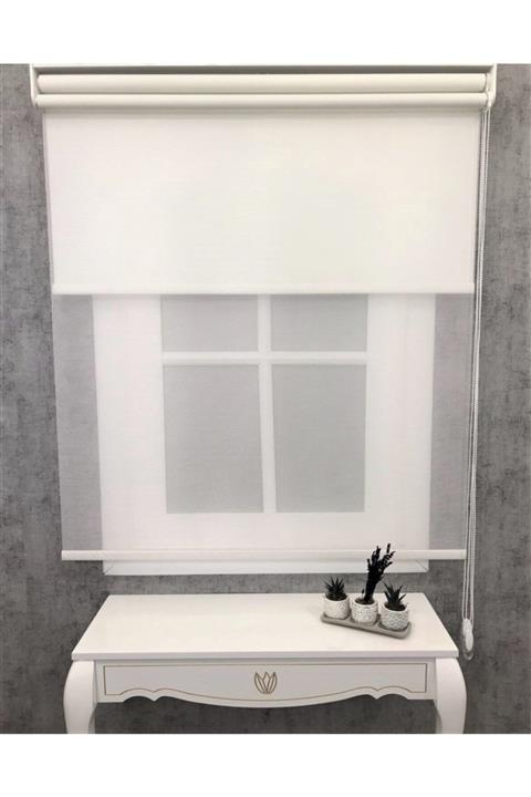 TREND STOR PERDE Çift Mekanizmalı Tül Stor Perde Güneşlik